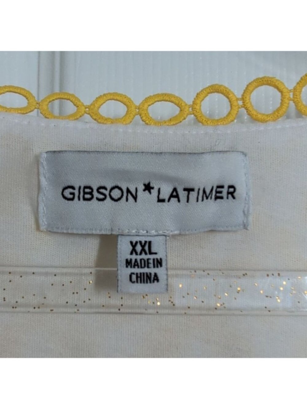 Gibson Latimer Embroidered Eyelet Dress Womens Size XXL Yellow Cottagecore LIned - Picture 5 of 9